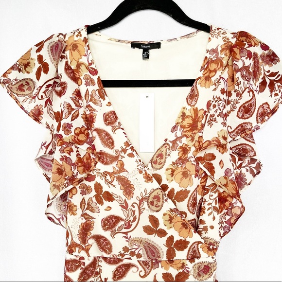 Drew NWT Vintage Garden Tie Maxi Dress - Picture 3 of 7